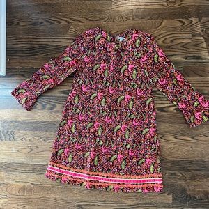 Hartstrings Girls Paisley Pink Holiday Christmas Winter Corduroy Dress Size 12